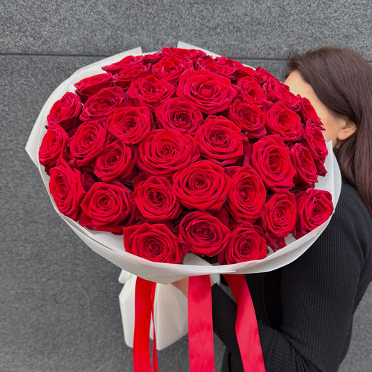 Bukiet czerwonych róż