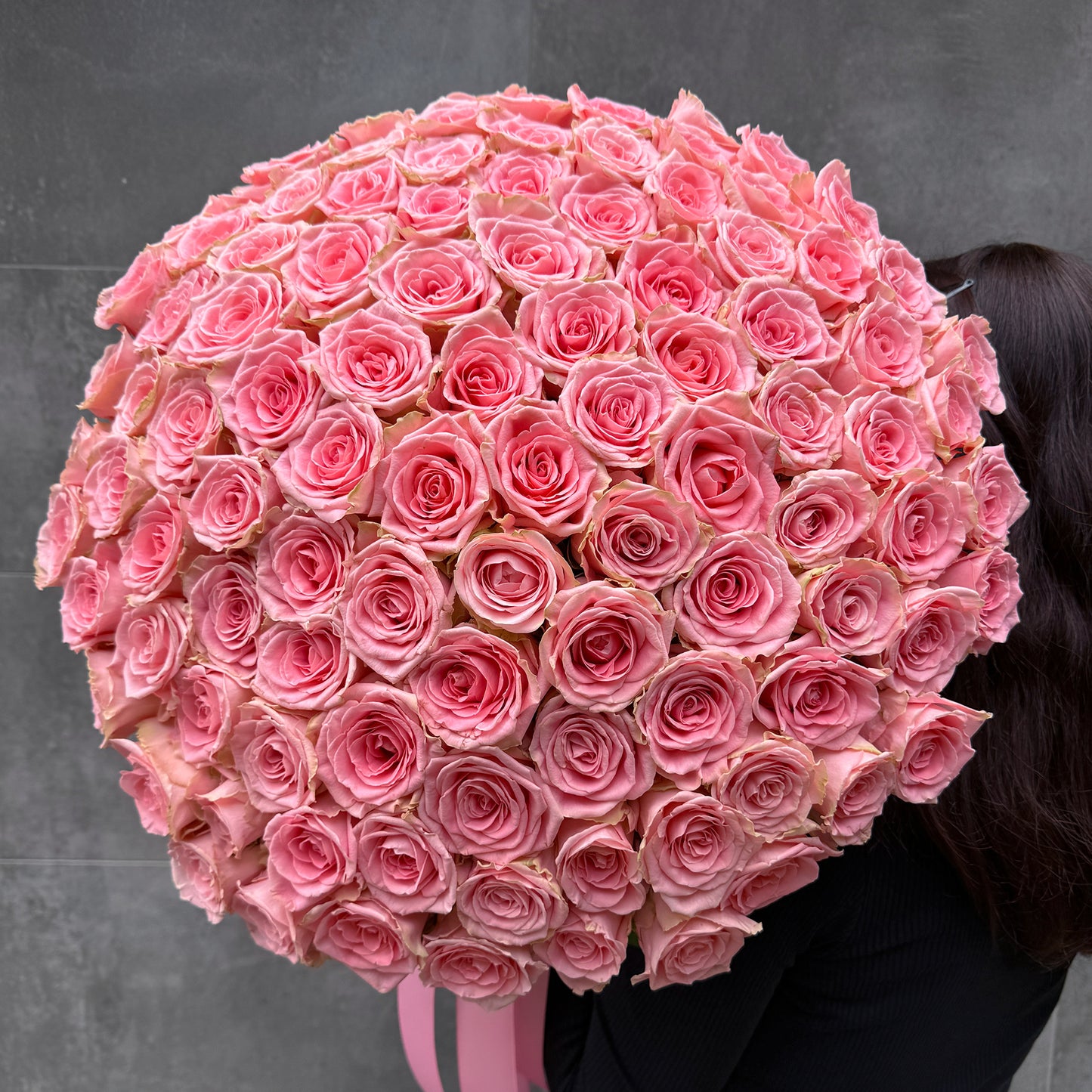 Bukiet różowych róż