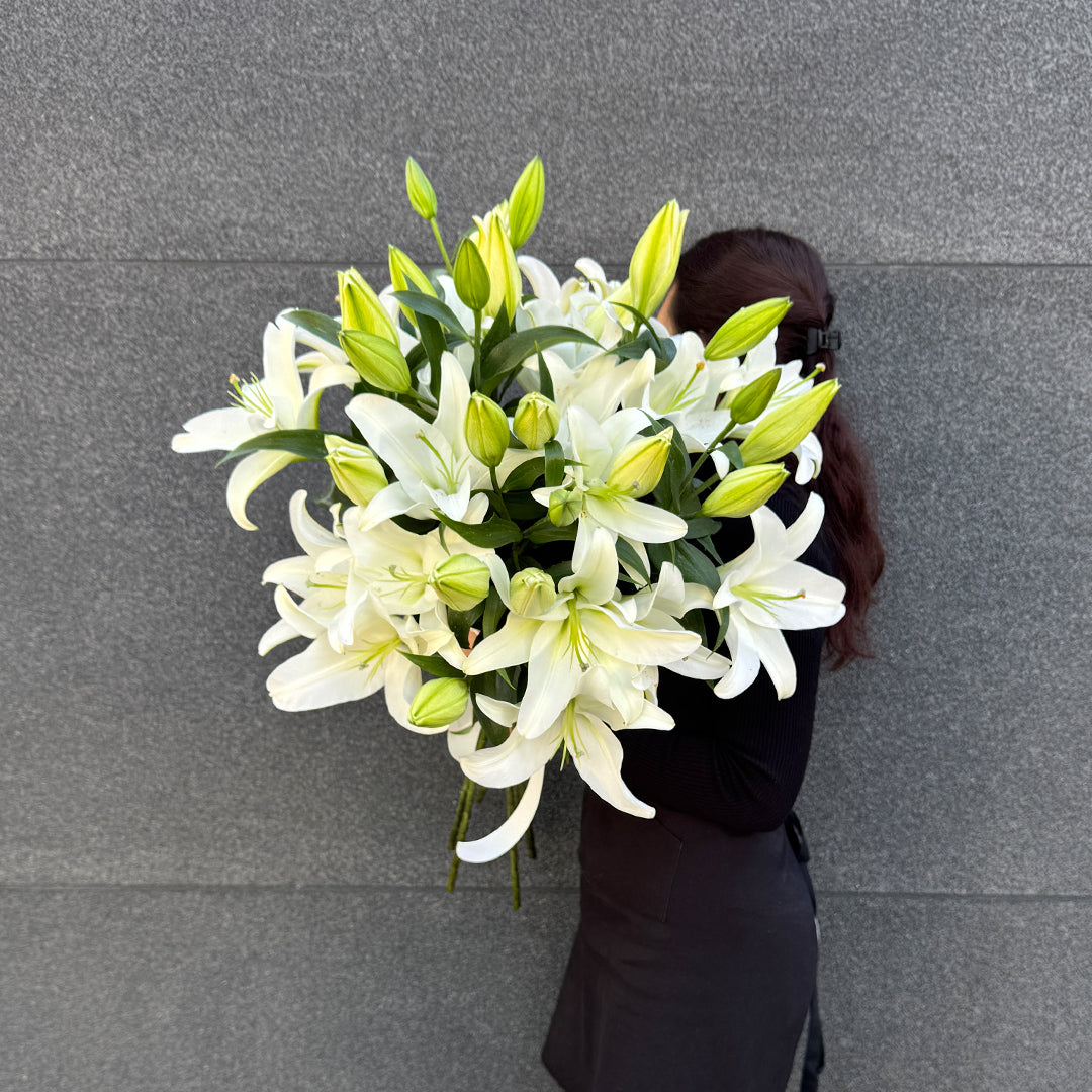 Bukiet białych lilii – elegancki bukiet premium