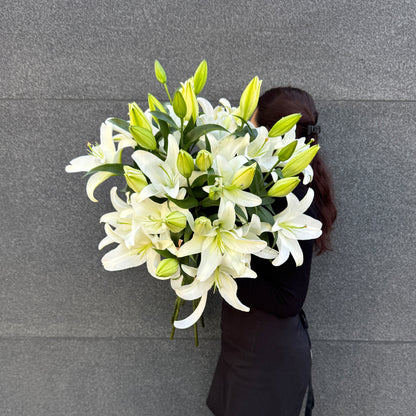 Bukiet białych lilii – elegancki bukiet premium