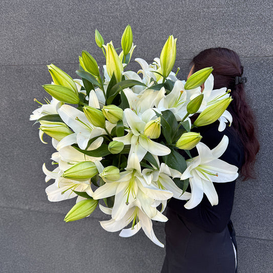 Bukiet białych lilii – elegancki bukiet premium