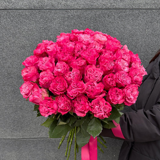 Bukiet różowej róży piwoniowej – elegancki różowy bukiet Warszawa