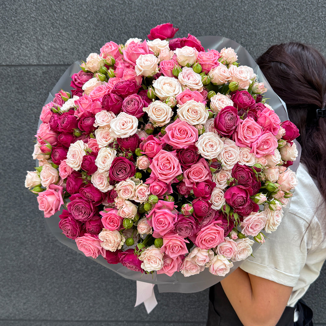 Bukiet mix róż gałązkowych